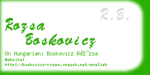 rozsa boskovicz business card